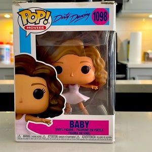 Pop movies dirty dancing BABY funko pop 1098  with funko pop stand (used)